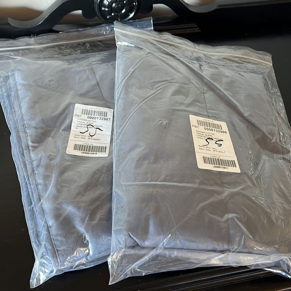Pottery Barn Washed Cotton Tencel Blend Standard Shams